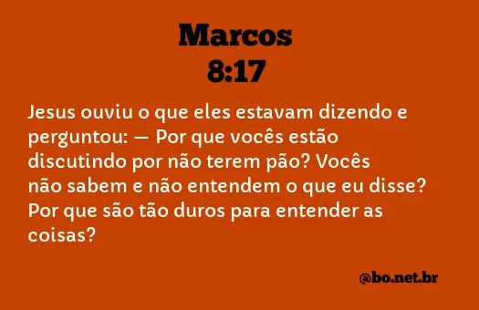 Marcos 8:17 NTLH