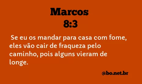 Marcos 8:3 NTLH