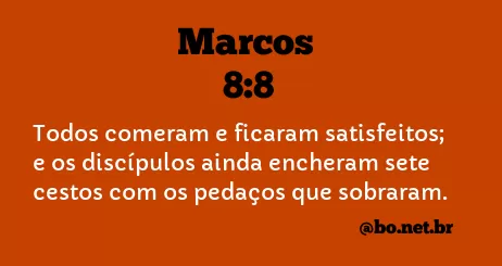 Marcos 8:8 NTLH