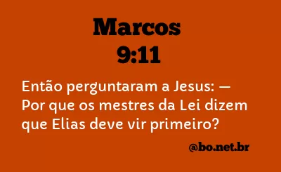 Marcos 9:11 NTLH