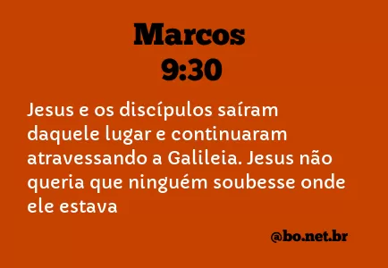 Marcos 9:30 NTLH