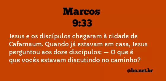 Marcos 9:33 NTLH
