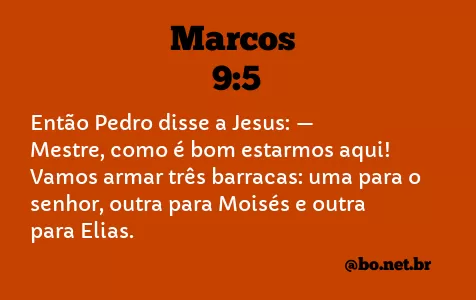 Marcos 9:5 NTLH