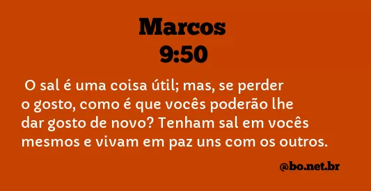 Marcos 9:50 NTLH