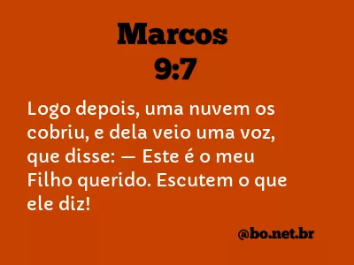 Marcos 9:7 NTLH