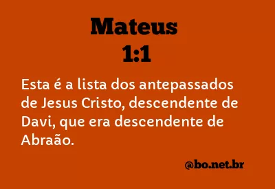 Mateus 1:1 NTLH