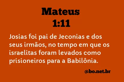 Mateus 1:11 NTLH