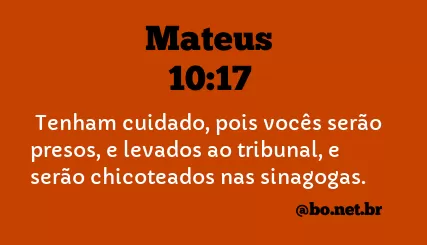 Mateus 10:17 NTLH