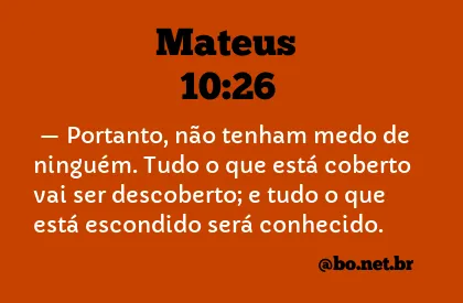 Mateus 10:26 NTLH