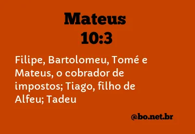 Mateus 10:3 NTLH