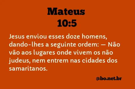 Mateus 10:5 NTLH