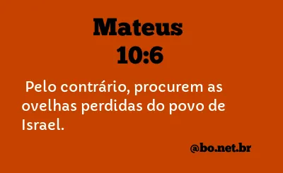 Mateus 10:6 NTLH