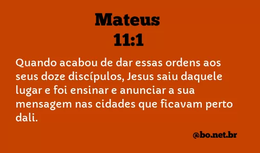 Mateus 11:1 NTLH