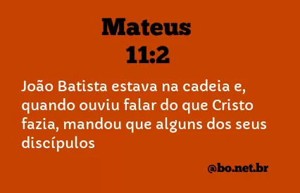 Mateus 11:2 NTLH