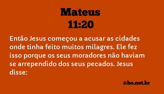 Mateus 11:20 - Bíblia