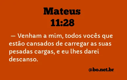 Mateus 11:28 NTLH