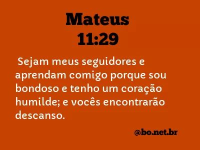 Mateus 11:29 NTLH