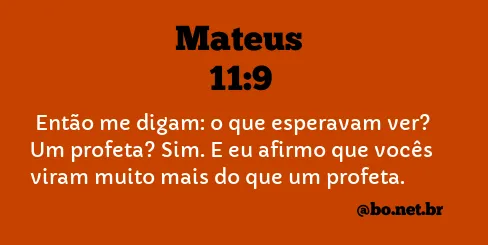 Mateus 11:9 NTLH