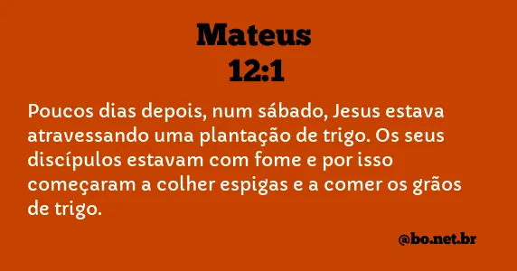 Mateus 12:1 NTLH