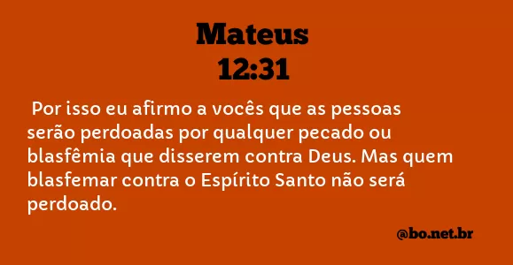 Mateus 12:31 NTLH
