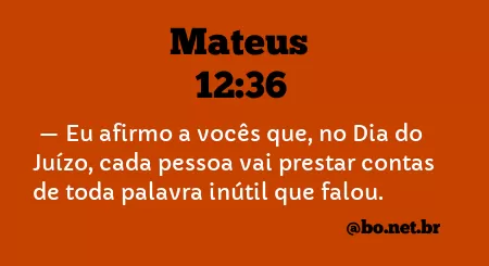 Mateus 12:36 NTLH