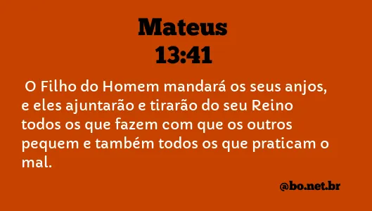 Mateus 13:41 NTLH