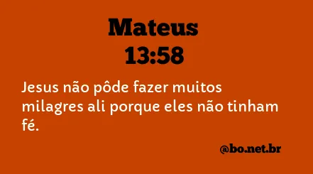 Mateus 13:58 NTLH