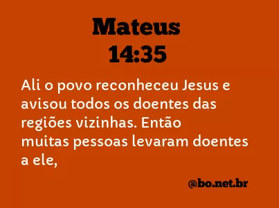 Mateus 14:35 NTLH