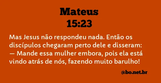 Mateus 15:23 NTLH