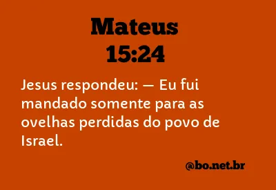 Mateus 15:24 NTLH