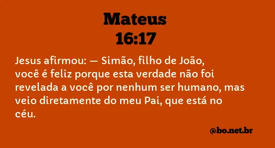 Mateus 16:17 NTLH