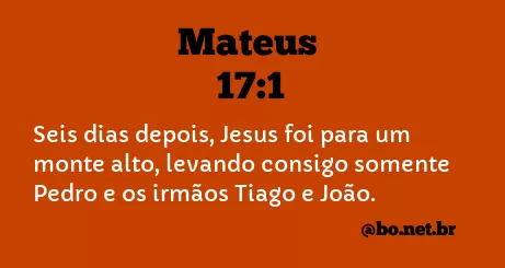 Mateus 17:1 NTLH