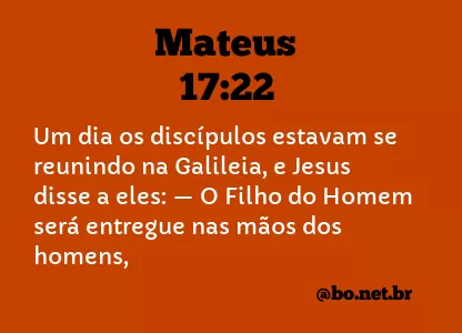 Mateus 17:22 NTLH