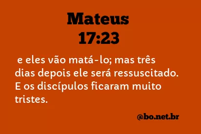 Mateus 17:23 NTLH