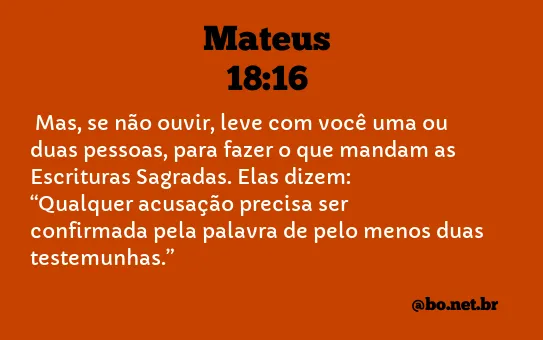 Mateus 18:16 NTLH