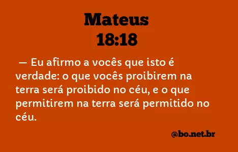 Mateus 18:18 NTLH