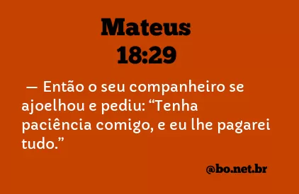 Mateus 18:29 NTLH