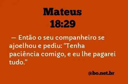 Mateus 18:29 NTLH