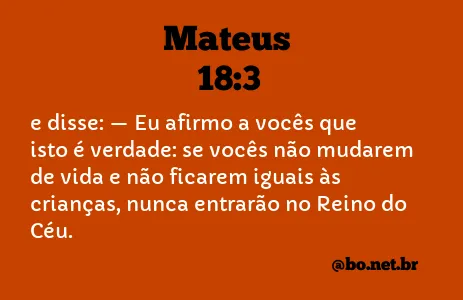 Mateus 18:3 NTLH