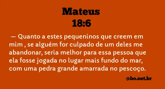 Mateus 18:6 NTLH