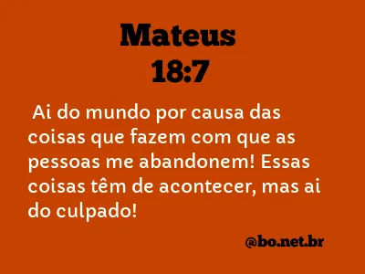 Mateus 18:7 NTLH