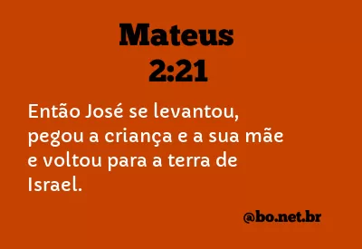Mateus 2:21 NTLH