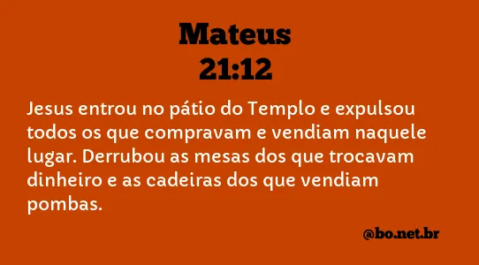 Mateus 21:12 NTLH