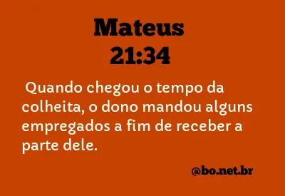 Mateus 21:34 NTLH