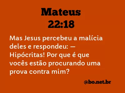 Mateus 22:18 NTLH
