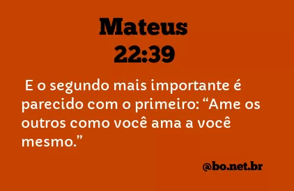 Mateus 22:39 NTLH