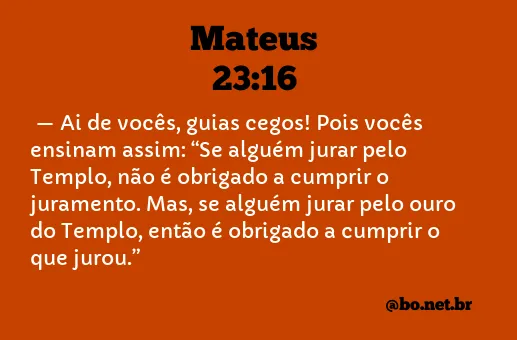 Mateus 23:16 NTLH