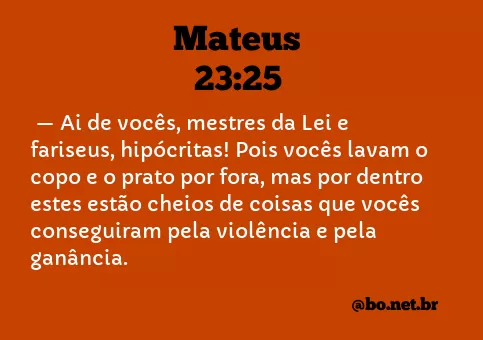 Mateus 23:25 NTLH