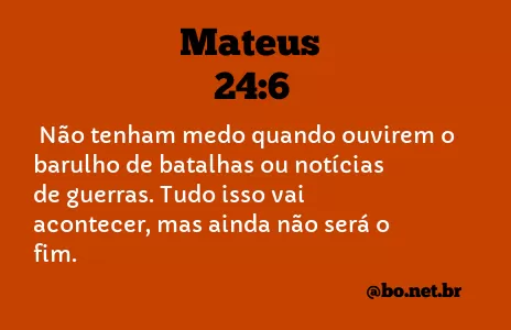 Mateus 24:6 NTLH