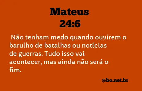 Mateus 24:6 NTLH